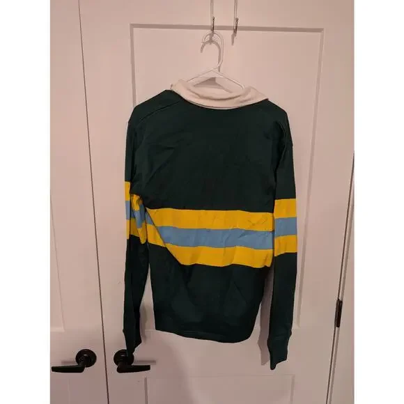 NWT Rowing Blazers Striped Rugby Shirt Green Yellow Blue S - Picture 7 of 10